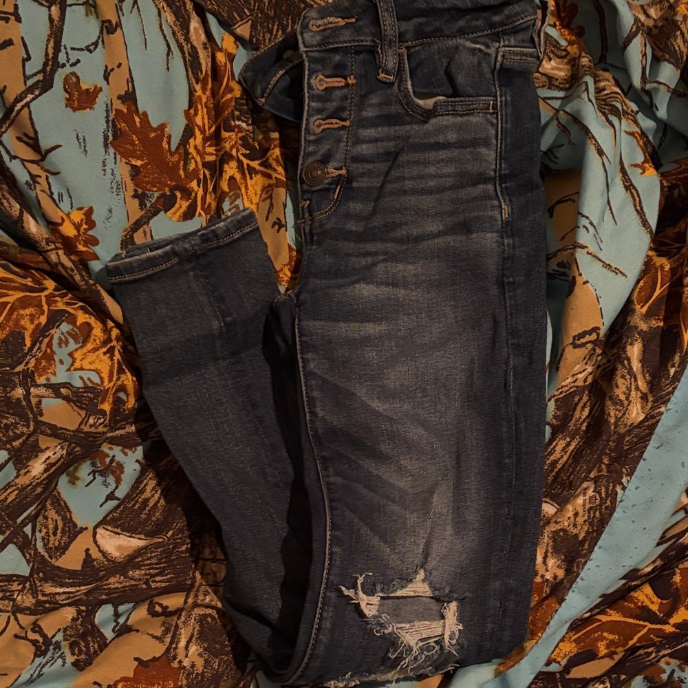 American Eagle Outfitters High Rise Dark Blue Jeans